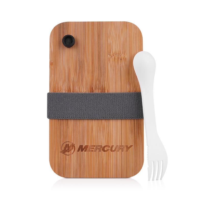 Scatola per il pranzo con coperchio in bambù